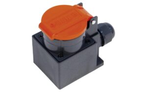 Steffen Nass Aufputz-Steckdose T15 IP55, orange