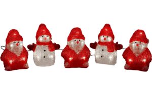 Konstsmide LED Acry Schneem.&Santas 5er Set warmweiss, 24V Aussentrafo IP55 kaufen Schweiz | Mediatech.ch