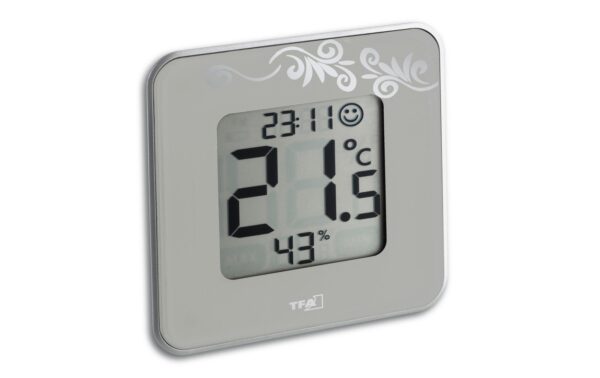 TFA Dostmann TFA Thermo-Hygrometer Style modernes Design, weiss mit Ornament kaufen | Mediatech.ch