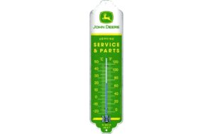 Nostalgic Art Thermometer John Deere Metall, 28x7 cm, Celisus & Fahrenheit