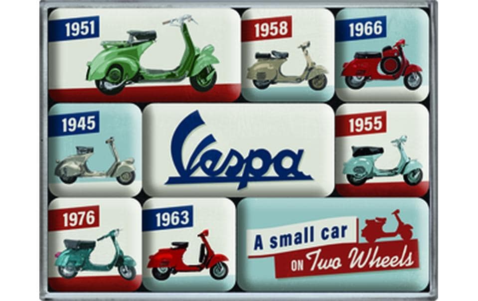 Nostalgic Art Magnet-Set Vespa 9 Stück, Gross: 9x7 cm, Klein: 2x3 cm kaufen Schweiz | Mediatech.ch