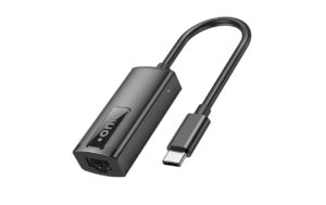onit USB-C zu RJ-45 Netzwerkadapter Aluminium Gehäuse, 1Gbps, schwarz
