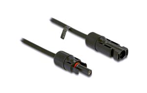 Delock DL4 Solarkabel 6mm Stecker zu Buchse, 3m, schwarz