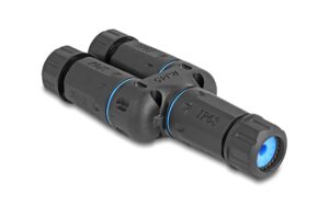 Delock Kabelverbinder RJ45 zu 2x RJ45 Buchse zu Buchse, Cat.6A, wasserfest