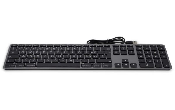 LMP USB Tastatur grosse Beschriftung Zahlenblock, 110 Tasten, 2x USB, Alu, grau kaufen Schweiz | Mediatech.ch