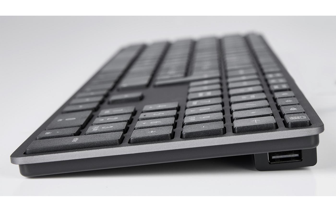 1542344_1 - Mediatech LMP USB Tastatur KB-3421, Win-OS Zahlenblock, 110 Tasten, 2x USB, Space Grau