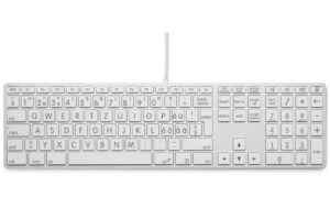 LMP USB Tastatur grosse Beschriftung, WinOS Zahlenblock, 110 Tasten, 2x USB, Alu, SI kaufen Schweiz | Mediatech.ch