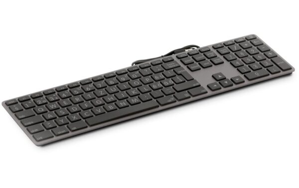 1542346_1 - Mediatech LMP USB Tastatur grosse Beschriftung, WinOS Zahlenblock, 110 Tasten, 2x USB, Alu, BK