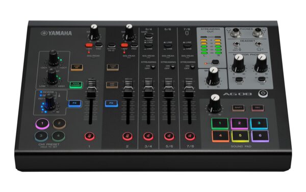 Yamaha AG08 BL 8-Kanal All-in-One Streaming Mixer, schwarz