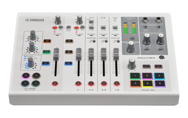 1543063_2 - Mediatech Yamaha AG08 WH 8-Kanal All-in-One Streaming Mixer, weiss
