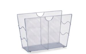 Zeller Zeitungsständer News Rack Metall, 39 x 17.5 x 27 cm, Grau