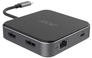 Acer Dock Multi Display Hub 8K USB-C, 7in1 HDMI, DP, 2x USB-A, RJ45, 3.5, USB-C 100W