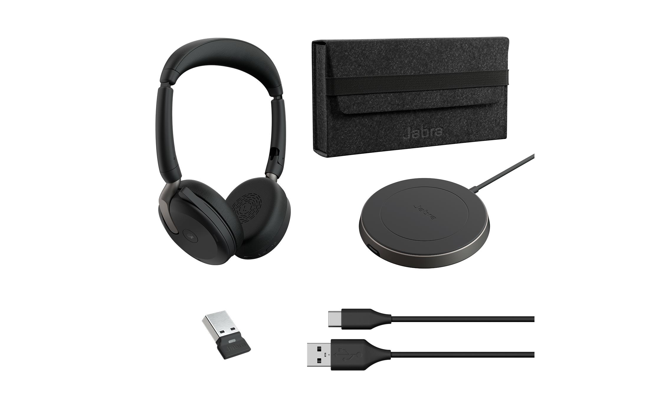 1547400_6 - Mediatech Jabra Evolve2 65 Flex Duo MS BT380, USB-A, Ladestation
