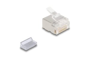 Delock RJ45 Modularer Stecker Cat.6A für Slim und Flachbandkabel, 100er Set