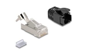 Delock RJ45 Modularer Stecker Cat.8.1 Zugentlastung und Knickschutzhülle,25er Set