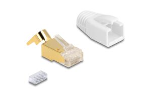 Delock RJ45 Modularer Stecker Cat.7 Zugentlastung und Knickschutzhülle,25er Set