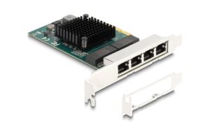 Delock PCI-Express x4 Karte 4xRJ45 Gigabit LAN, BCM5719 kaufen Schweiz | Mediatech.ch
