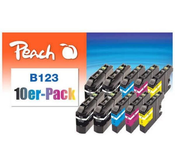 1553731 - Mediatech Peach Brother LC-123, Multi 10-Packk 4x bk je 2x c/m/y, 4x19 ml, 6x8.1 ml kaufen Schweiz | Mediatech.ch