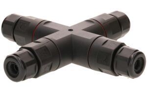 Max Hauri Kabelverbinder X-Stück IP68 schwarz, 3-polig, 16A/250V
