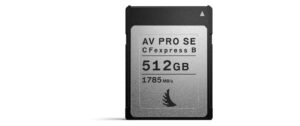 AV PRO CFexpress SE Type B 512 GB Write: 850 MB/s Read Speed: 1.785 MB/s,