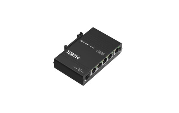 Teltonika TSW114 Industrie Switch 5x GE, 2-pin DC, 9-30V, DIN-Rail, -40-70° kaufen Schweiz | Mediatech.ch