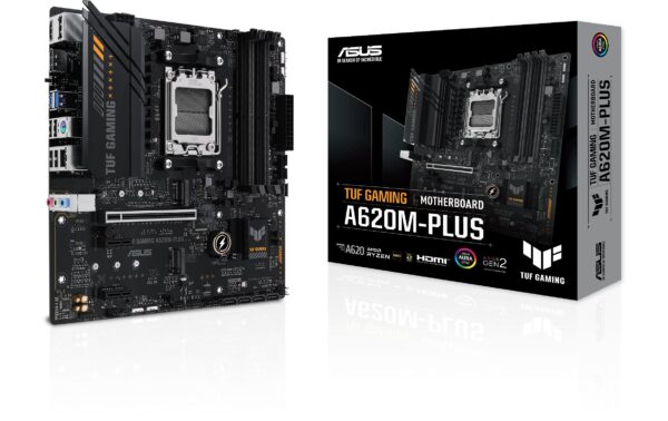 1563216 - Mediatech ASUS TUF GAMING A620M-PLUS, mATX, AM5 AMD A620, 4x DDR5, PCI-E 4.0 kaufen Schweiz | Mediatech.ch