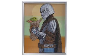 Crystal Art Grogu & Mando Bild mit Rahmen 21x25cm