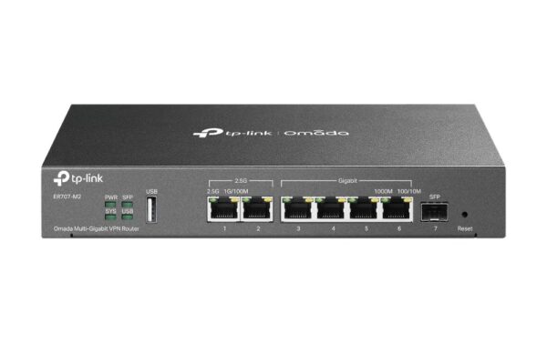 TP-Link ER707-M2: VPN Router, 100x IP-Sec 5 Ports WAN/LAN, 1xSFP, Load balance,VLAN