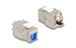 Delock Keystone Modul RJ45 Buchse Cat.6A werkzeugfrei mit blauer Staubschutzkappe kaufen Schweiz | Mediatech.ch