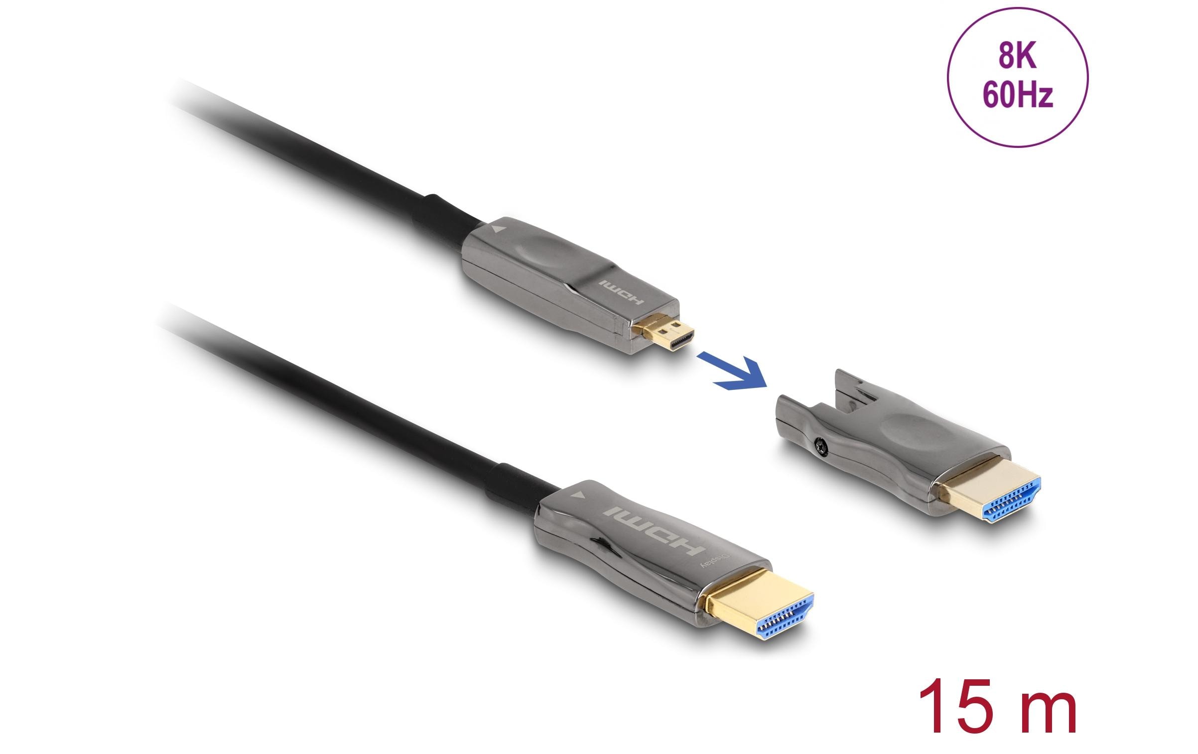 1565118_1 - Mediatech Delock Aktives Optisches 5 in 1 HDMI Kabel 8K60Hz, 15m