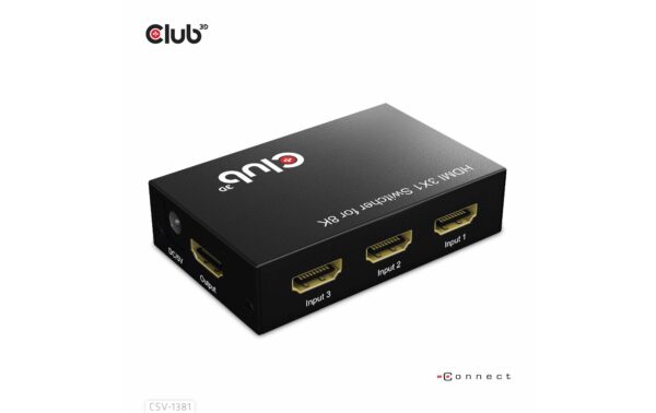 1565925_2 - Mediatech Club 3D 3 Port HDMI Umschalter Videoauflösungen bis zu 8K60Hz oder 4K120Hz