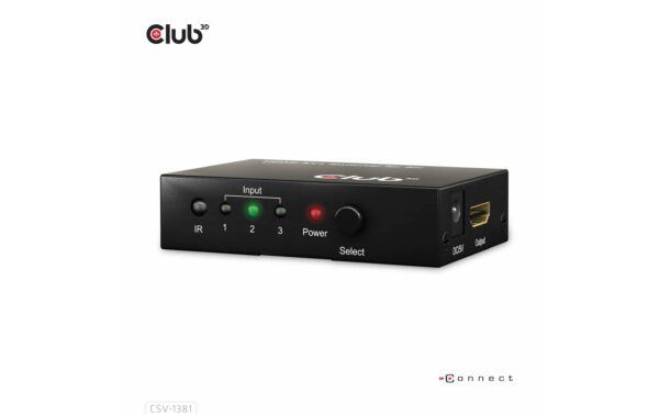 1565925_7 - Mediatech Club 3D 3 Port HDMI Umschalter Videoauflösungen bis zu 8K60Hz oder 4K120Hz