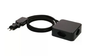 maxTEX Steckdosenleiste Cube 4x Typ 13 schwarz / schwarz