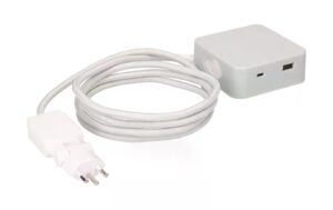 maxTEX Steckdosenleiste Cube 3x Typ 13 grau / weiss USB