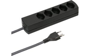 maxTEX Steckdosenleiste 5x T13 schwarz-anthrazit