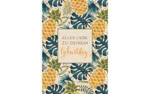 Bu Natur Verlag Geburstagskarte Ananas, , 12.2 x 17.5 cm