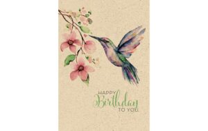 Bu Natur Verlag Geburstagskarte Kolibri, 12.2 x 17.5 cm