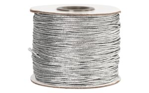 Creativ Company Elastikschnur Stärke: 1 mm, Silber, 100 m