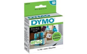 Dymo Mehrzweck Etiketten, 25 x 25mm, ablösbar, weiss, 750 Stück