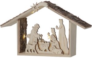Star Trading Kerzenleuchter Yuletide IP20, Nature, Warmweiss