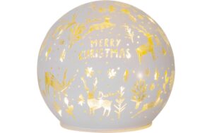 Star Trading Glas Decoration MerryX-mas IP20, Warmweiss, Weiss