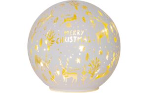 Star Trading Glas Decoration MerryX-mas IP20, Warmweiss, Weiss