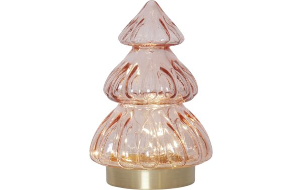 Star Trading Tisch Deco Abete IP20, Warmweiss, Pink