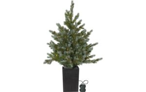 Star Trading Weihnachtsbaum LED Grauland IP20, Warmweiss, Grün