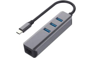 EXSYS EX-1133-N-3, 3x USB 3.2 HUB mit 3 USB Ports und 1x Ethernet