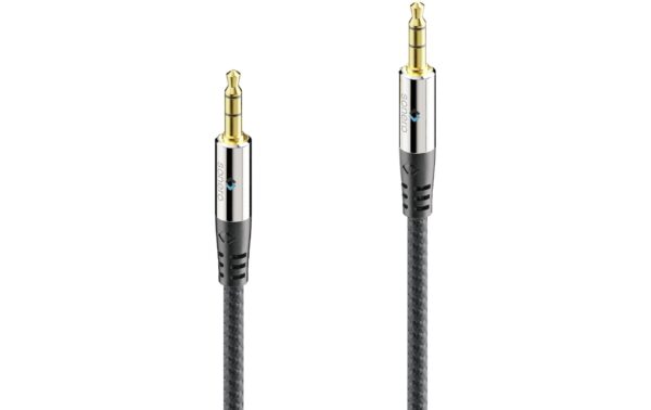 Sonero 3.5mm Kabel mit Nylonmantel, 1.50m Stecker <-> Stecker, 3-Pol