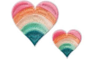 Monoquick Aufbügelbild Midi Herzen Regenbogen 2 Stk.