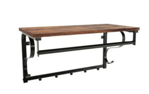 Vasagle Garderobe Industrial Look Metall,Holz,60x30x32cm(LxBxH),Traglast ver.