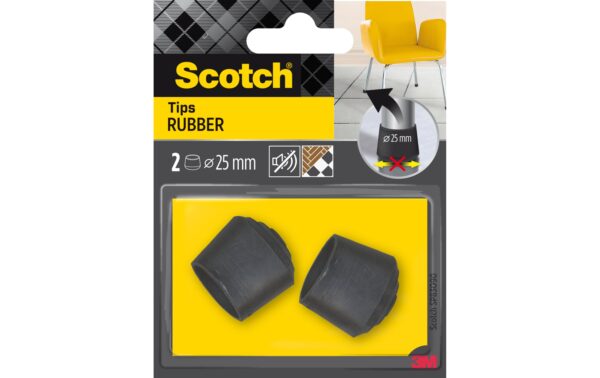 1571168 - Mediatech 3M, Stuhlbeingleiter Ø 25 mm, Schwarz, 2er Robuste Stuhlgleiter von Scotch kaufen Schweiz | Mediatech.ch