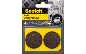 Robuste Stuhlgleiter von Scotch anpassbar Ø 19 bis 37mm, braun kaufen Schweiz | Mediatech.ch